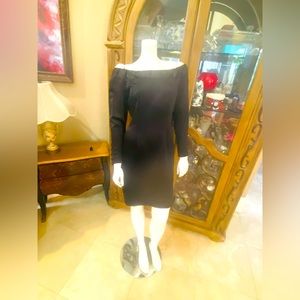 Vintage Jean Louis Scherrer Boutique Black Dress Sz 42